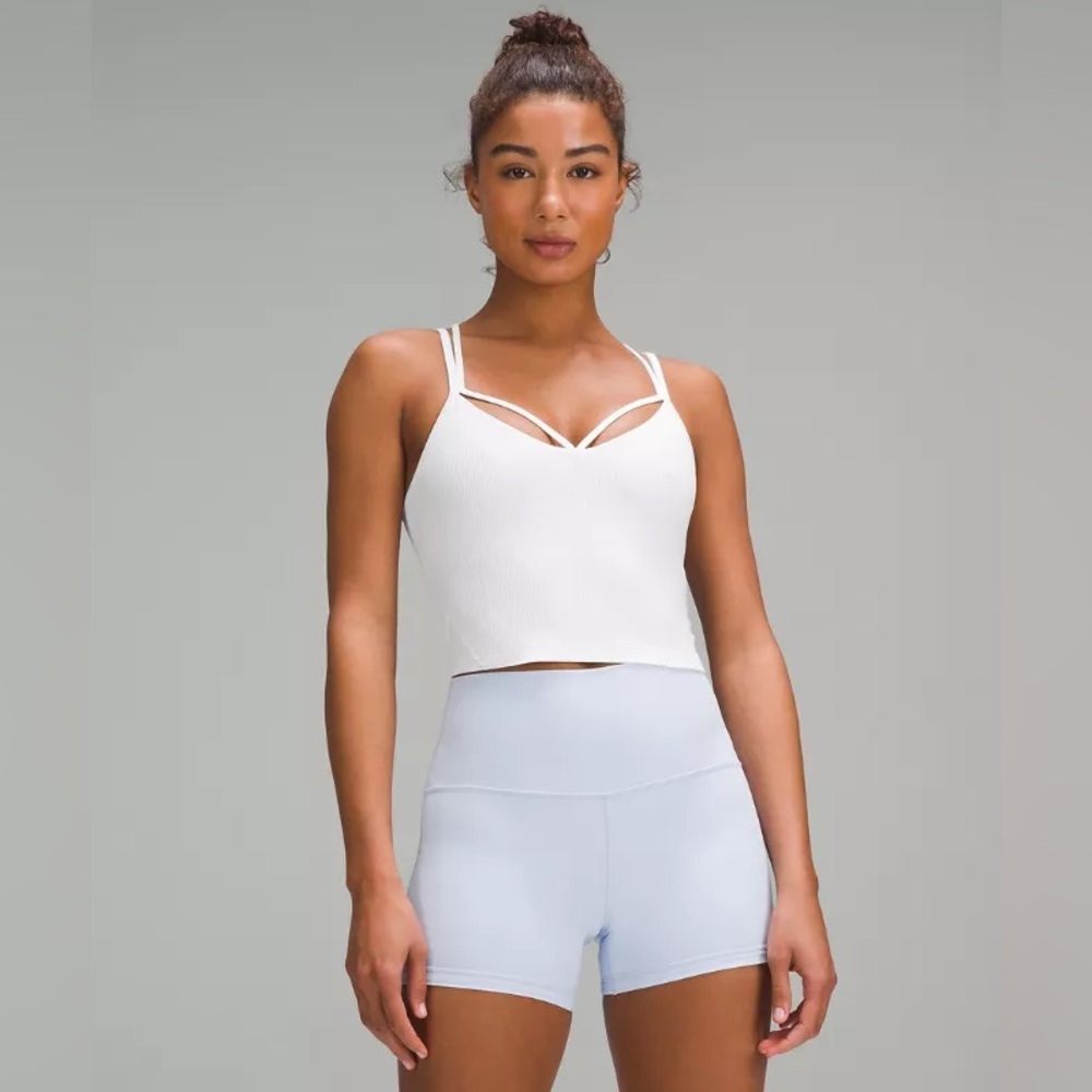 Lululemon Align Strappy Ribbed Tank Top size 4/6 White WHT